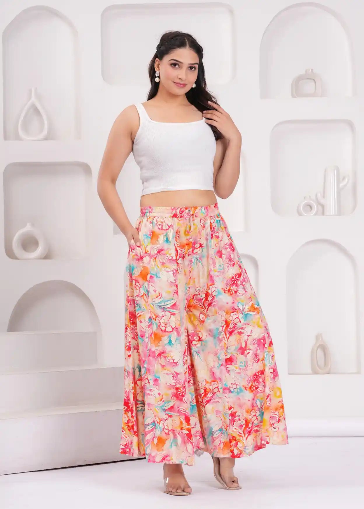 Floral Print Sharara