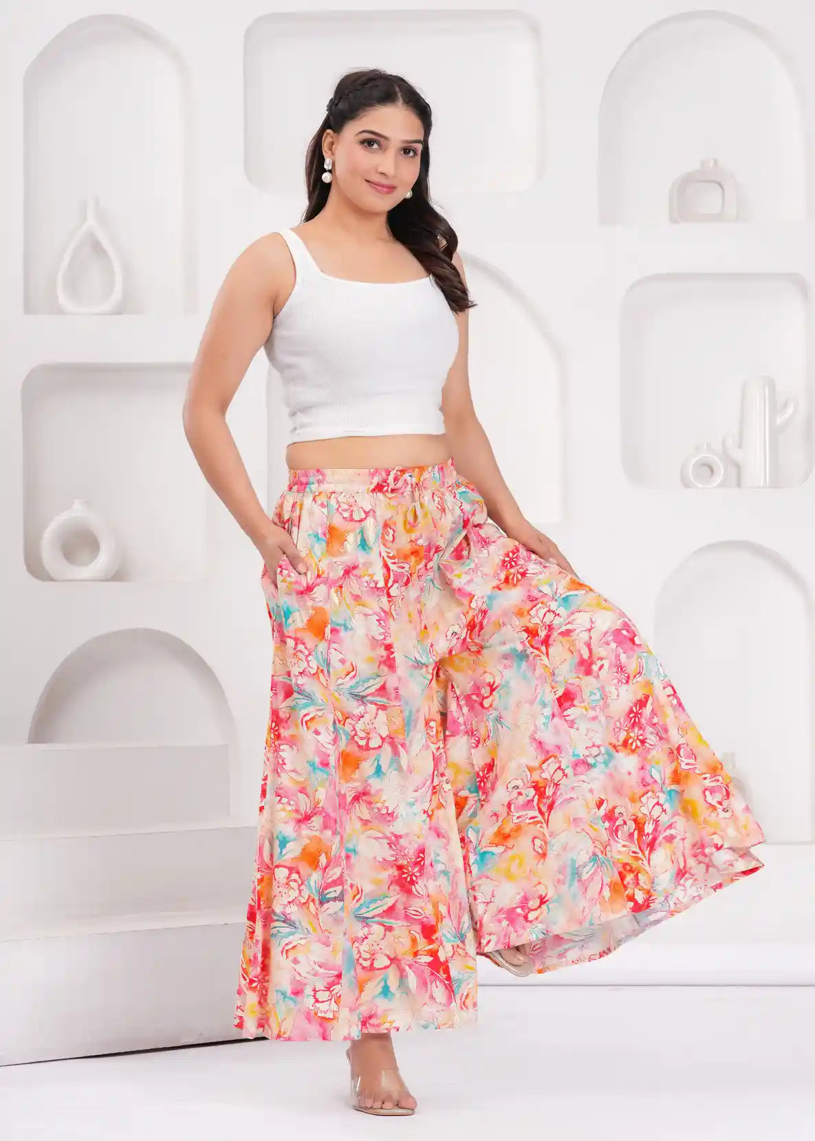 Floral Print Sharara