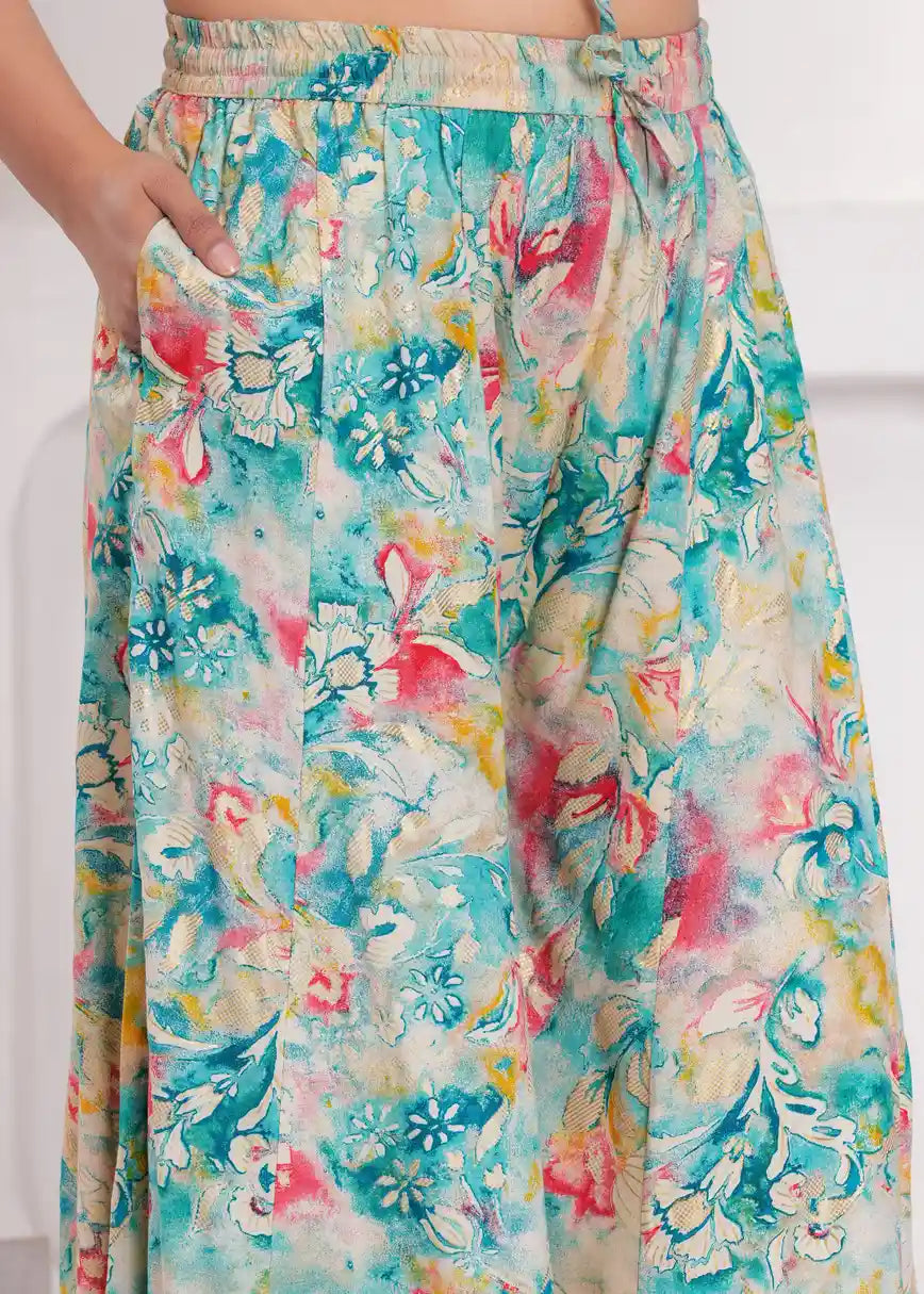Floral Print Sharara