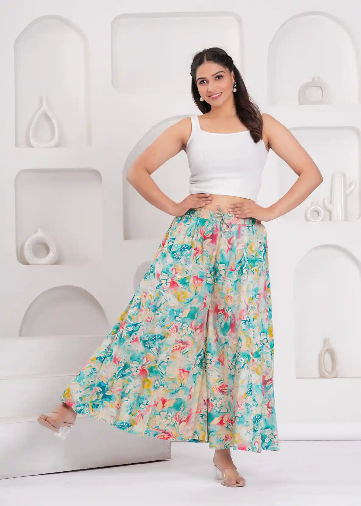 Floral Print Sharara
