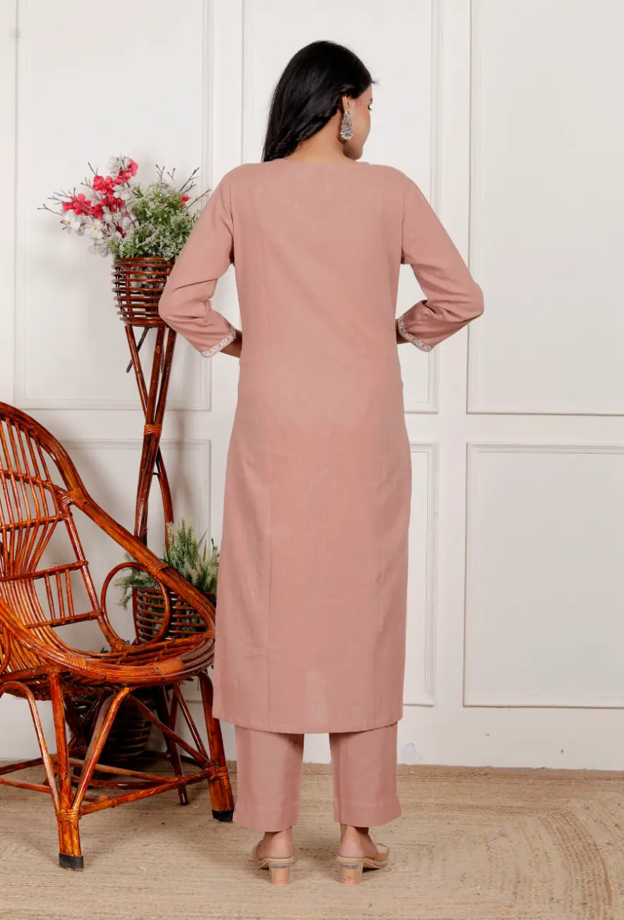 Rose Pure Cotton Kurti Bottom and Dupatta Set