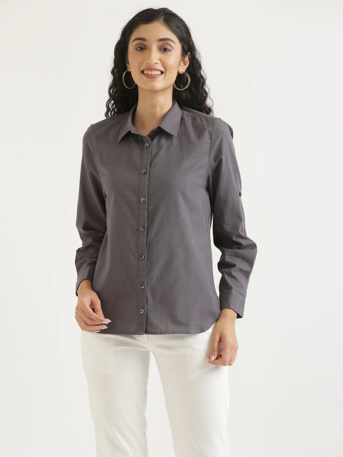 Slate Grey Linen Shirt