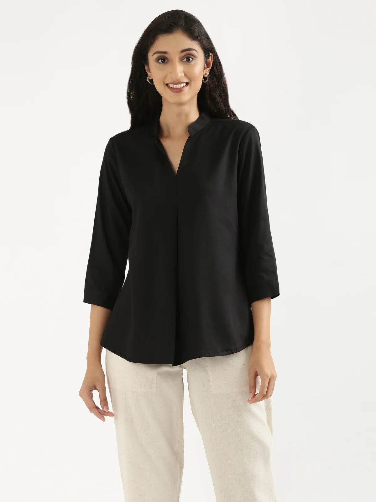 Black Pleated Top