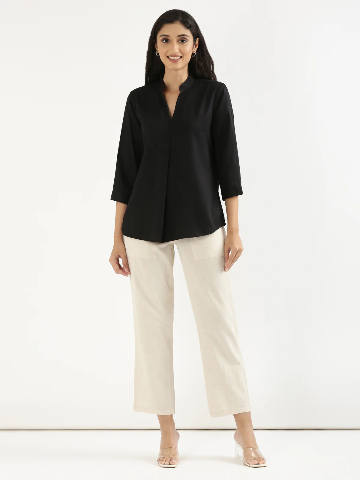 Black Pleated Top