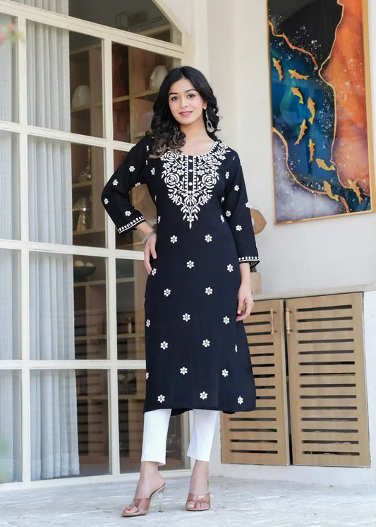 Black cotton kurti