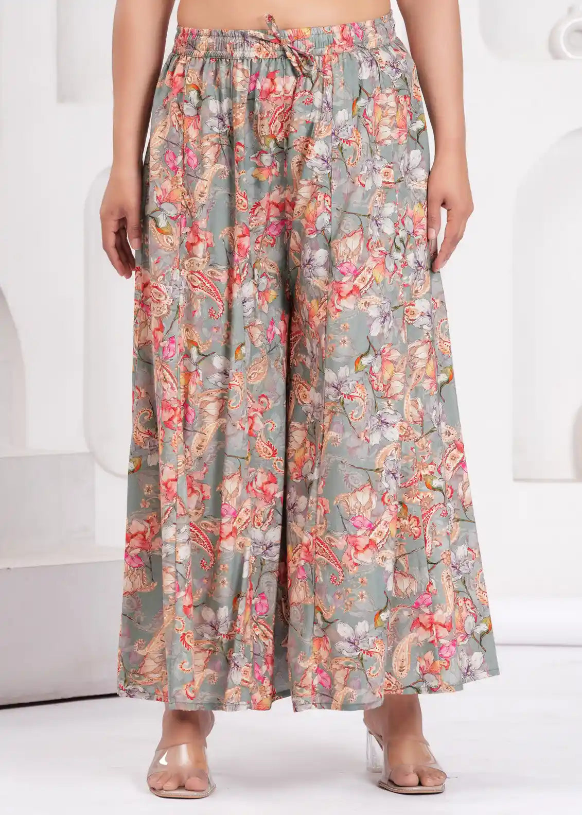 Floral print sharara