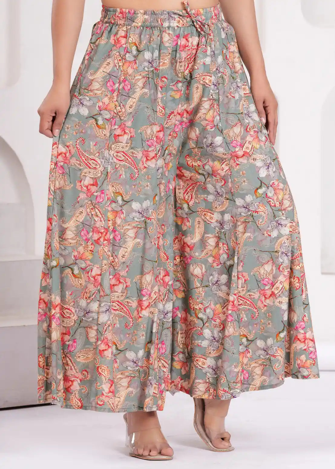 Floral print sharara