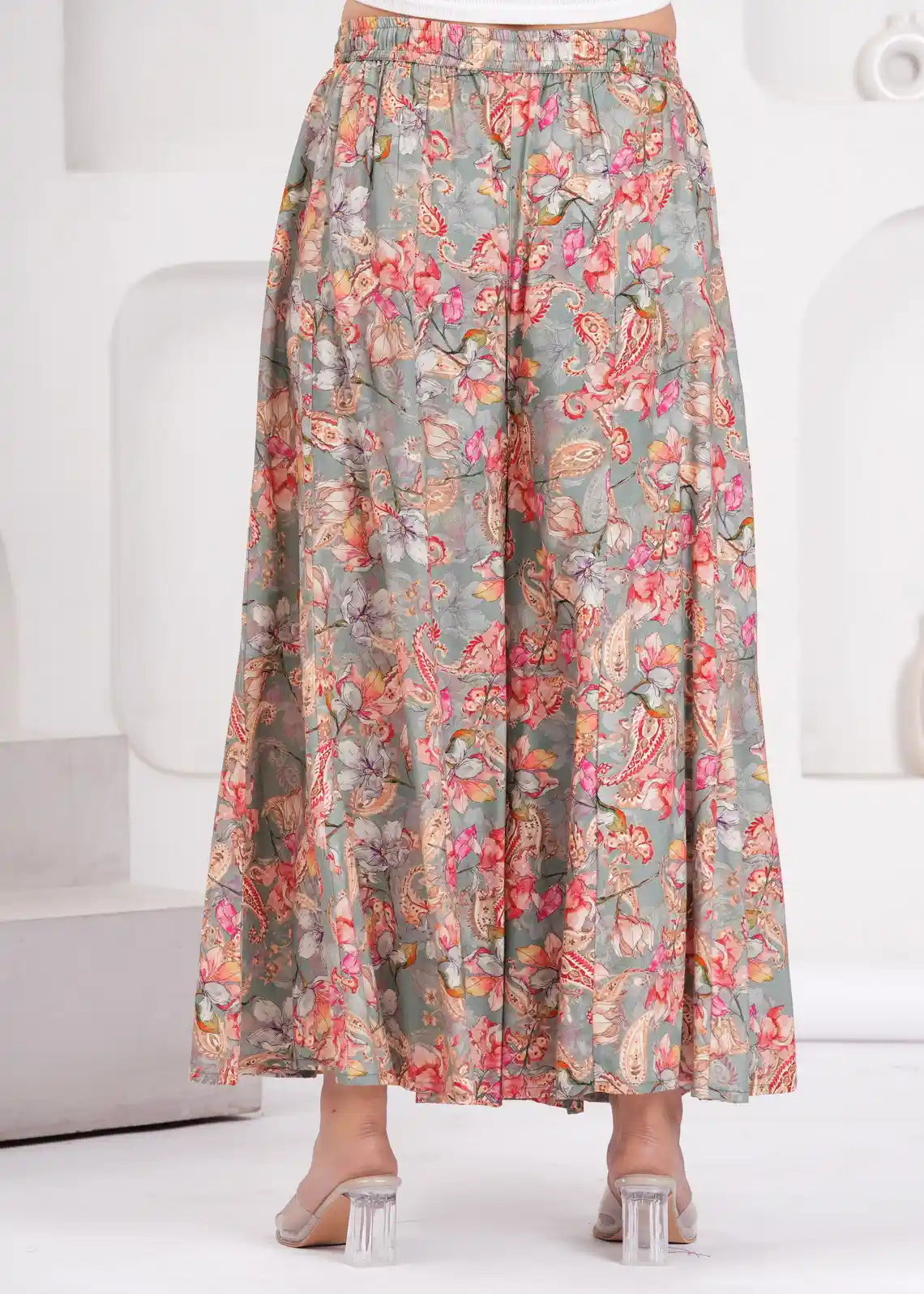 Floral print sharara