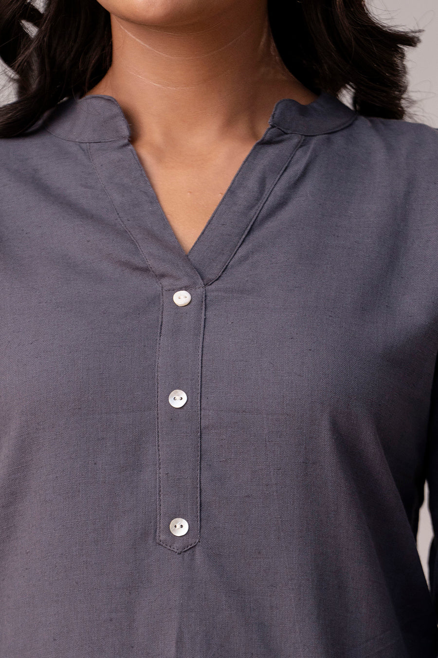 Slate Grey Short Kurti